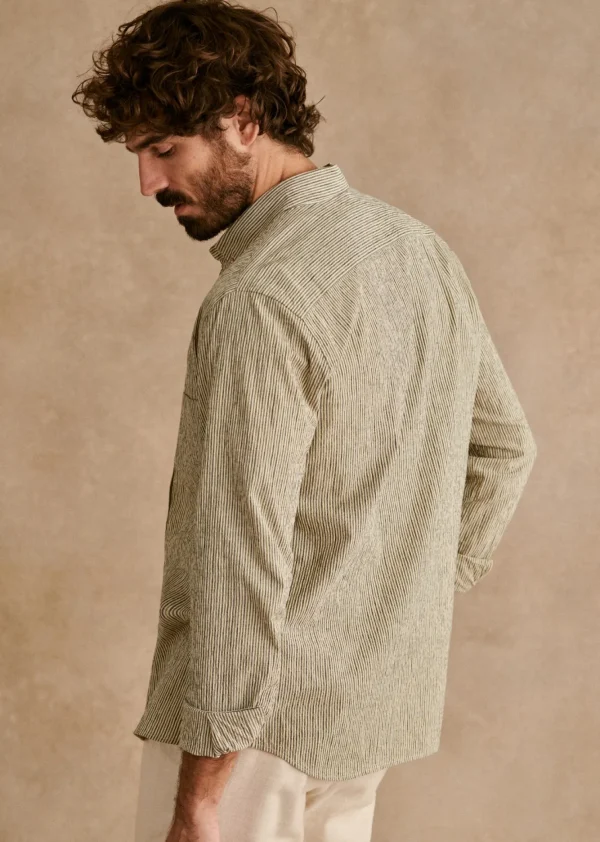 Chemise Charlie Seersucker Coton Lin-Sezane New