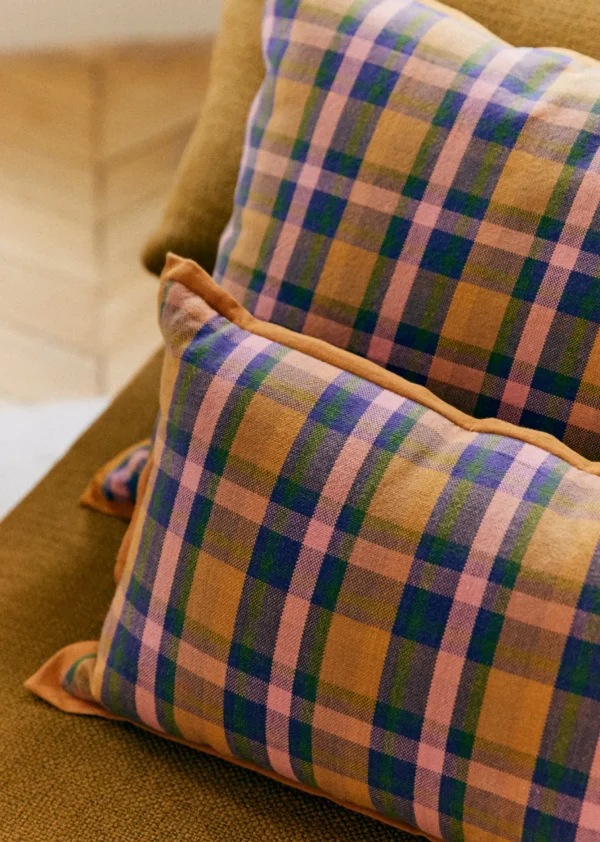Coussin Tissé Madras -  Grand Modèle-Sezane Cheap