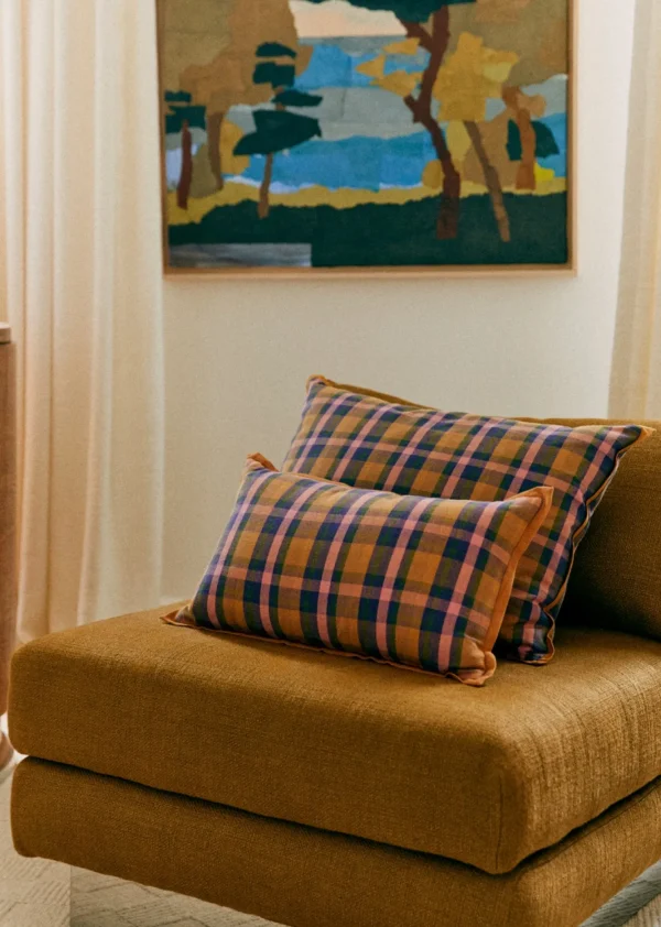 Coussin Tissé Madras -  Grand Modèle-Sezane Cheap