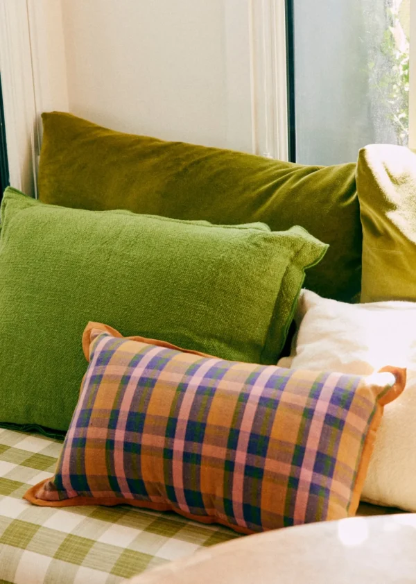 Coussin Tissé Madras -  Petit Modèle-Sezane Shop