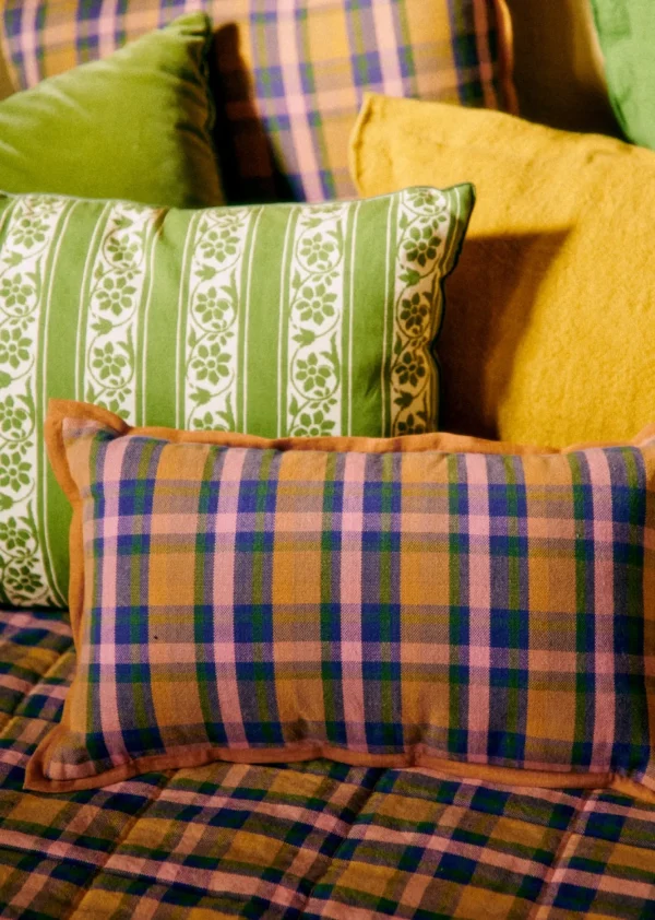 Coussin Tissé Madras -  Petit Modèle-Sezane Shop