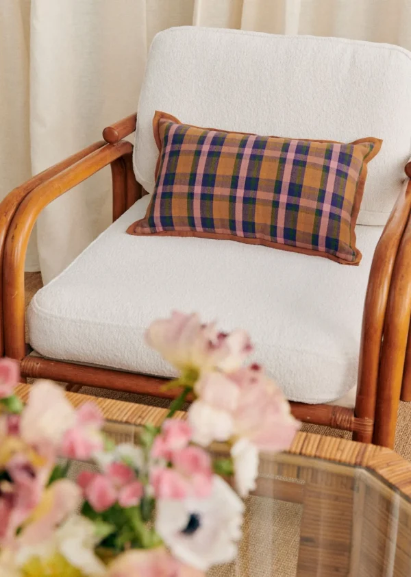 Coussin Tissé Madras -  Petit Modèle-Sezane Shop