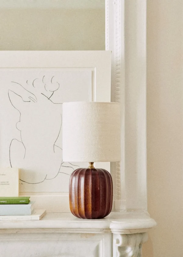 Lampe Traviata Petit Modèle - Acajou-Sezane Hot