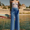 Pantalon Marino Crop-Sezane Hot