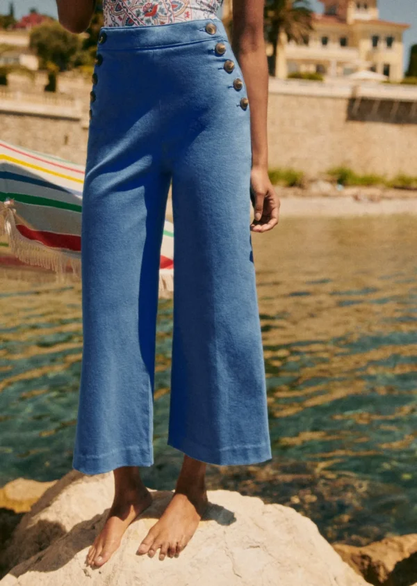 Pantalon Marino Crop-Sezane Hot