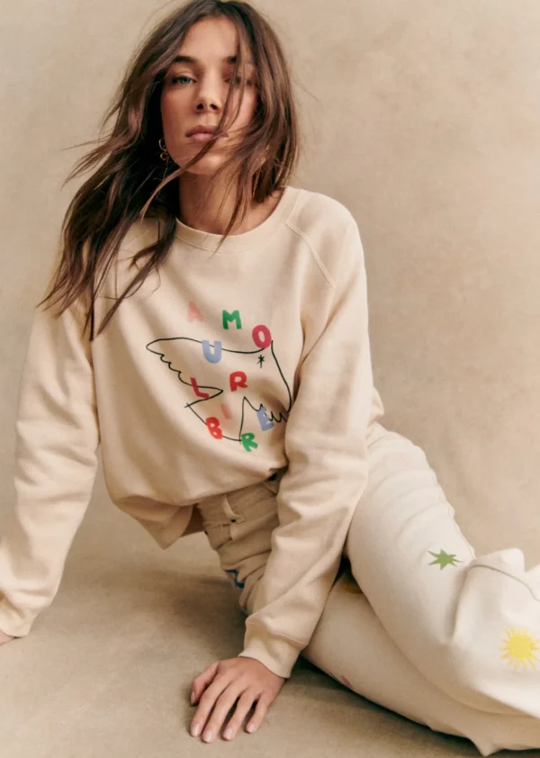 Sweat-Shirt Amour Libre Oiseau - Sézane X Pangea-Sezane New