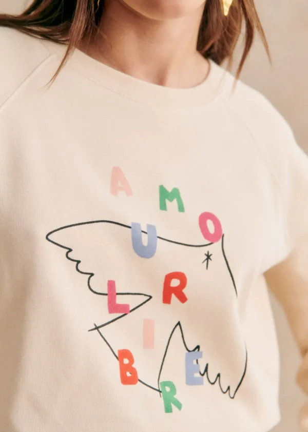 Sweat-Shirt Amour Libre Oiseau - Sézane X Pangea-Sezane New