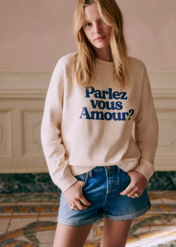 Sweat-Shirt Parlez Vous Amour - Création Solidaire-Sezane Online