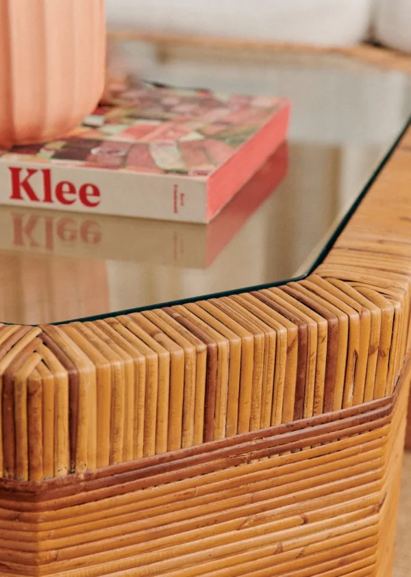 Table Basse Octogonale En Marqueterie De Vintage-Sezane Hot