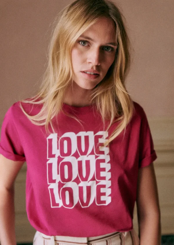 T-Shirt Love Love Love-Sezane Best Sale